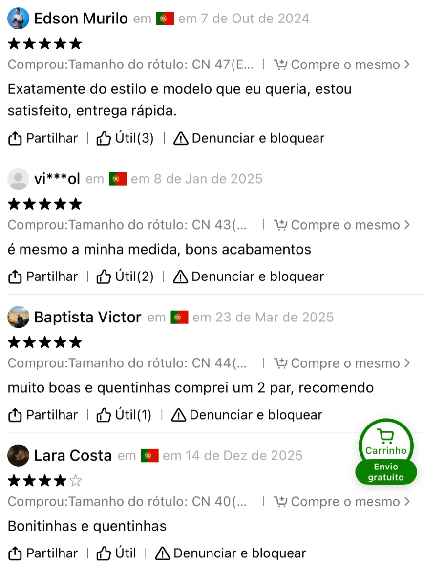 Excerto enviado com avaliações Temu de Edson Murilo, vi***ol, Baptista Victor e Lara Costa