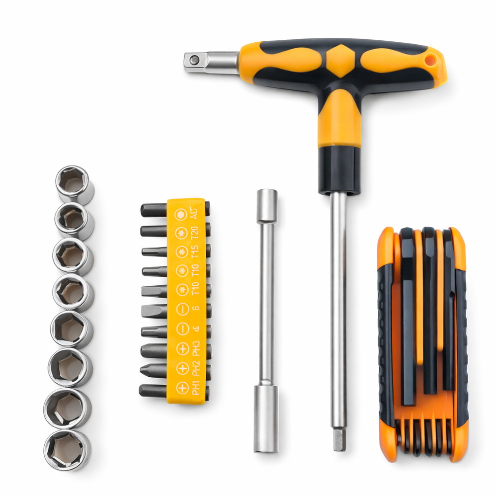 Jogo de Chave de Catraca Multiusos – Ratchet Dual Purpose Wrench Set