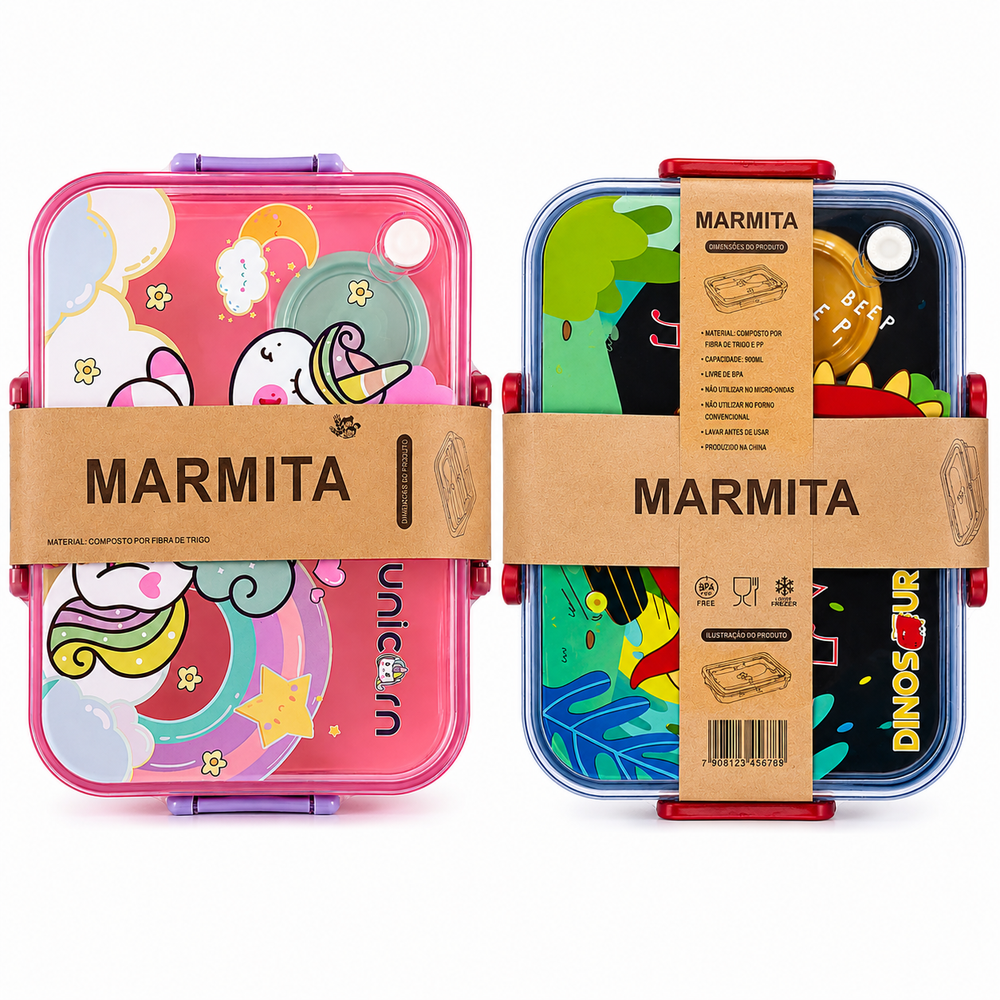 Marmita Infantil com Divisórias – 1280 ml