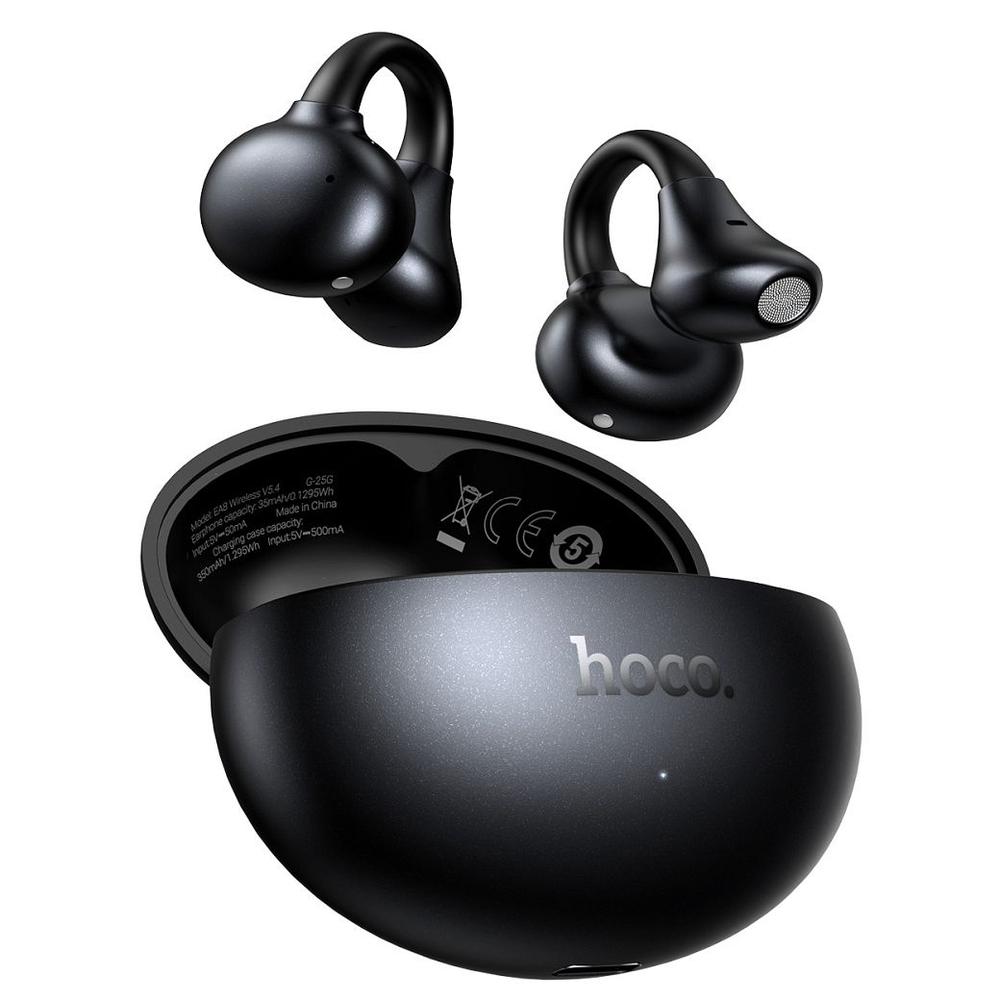 Fones de ouvido sem fio Hoco TWS EA8 na cor preta metálica