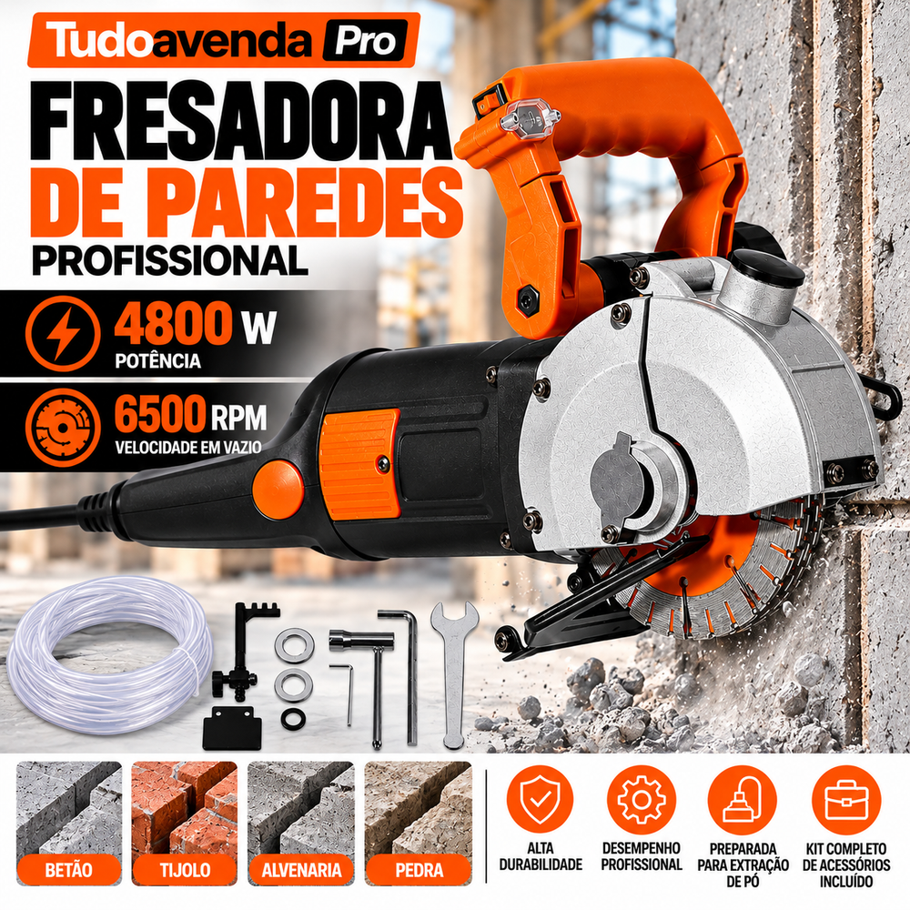 Fresadora de Paredes Profissional 4800 W – Tudoavenda Pro - TV-8202PRO