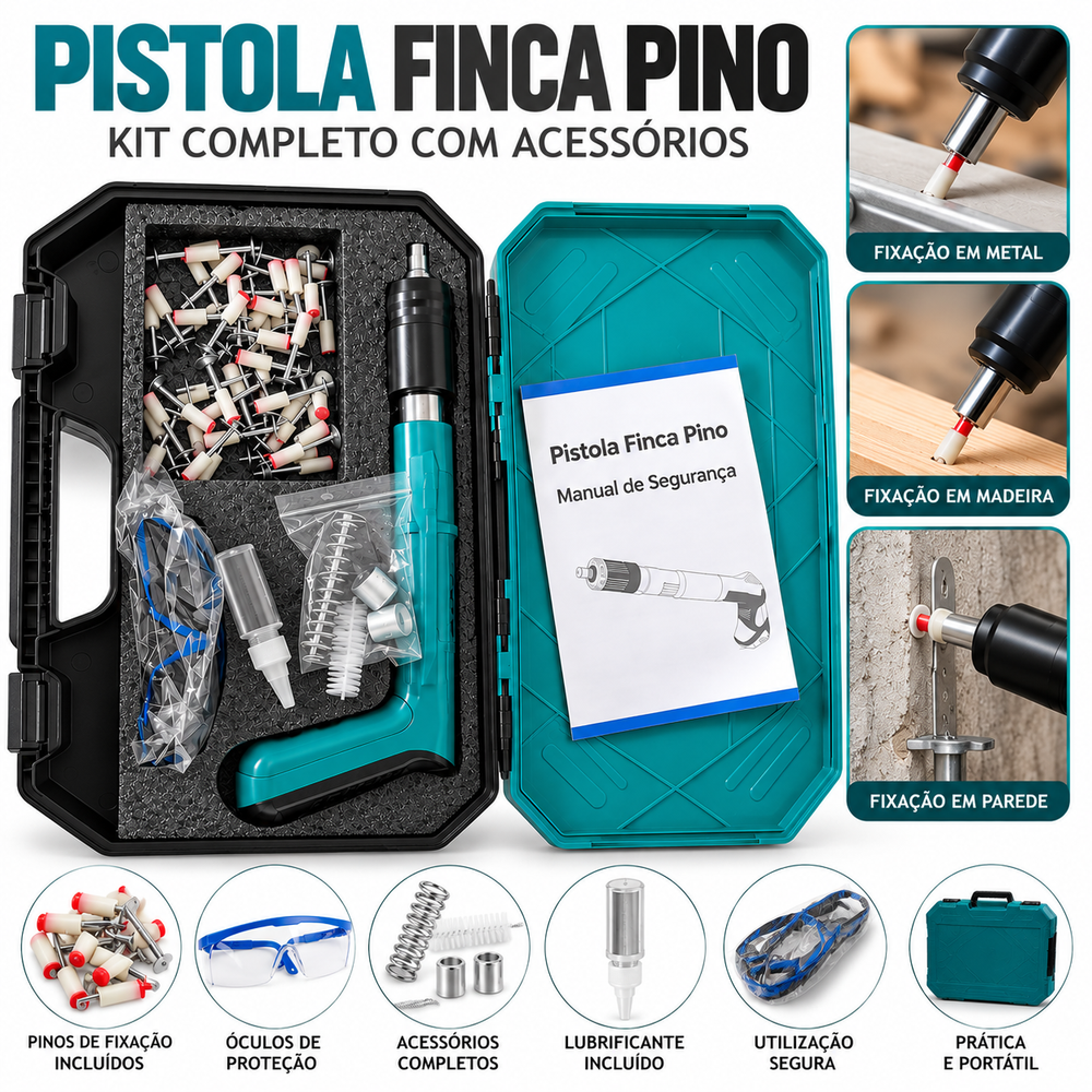 Pistola Finca Pino com Mala e Acessórios