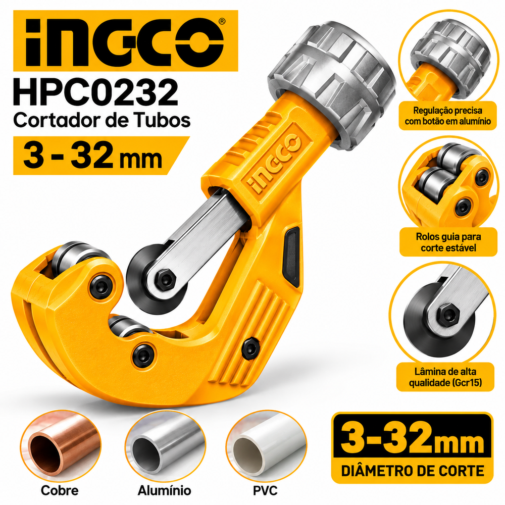Cortador de Tubos INGCO HPC0232 – 3 a 32 mm