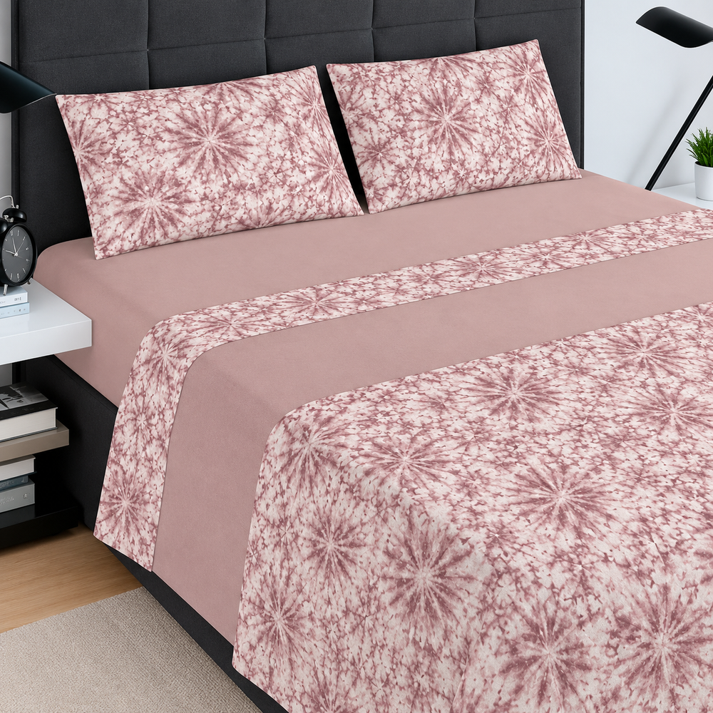 Jogo de Cama Flanela Nevada – Modelo Alice - Cama Casal — Color: Rosa · Marca: Tudoavenda Home