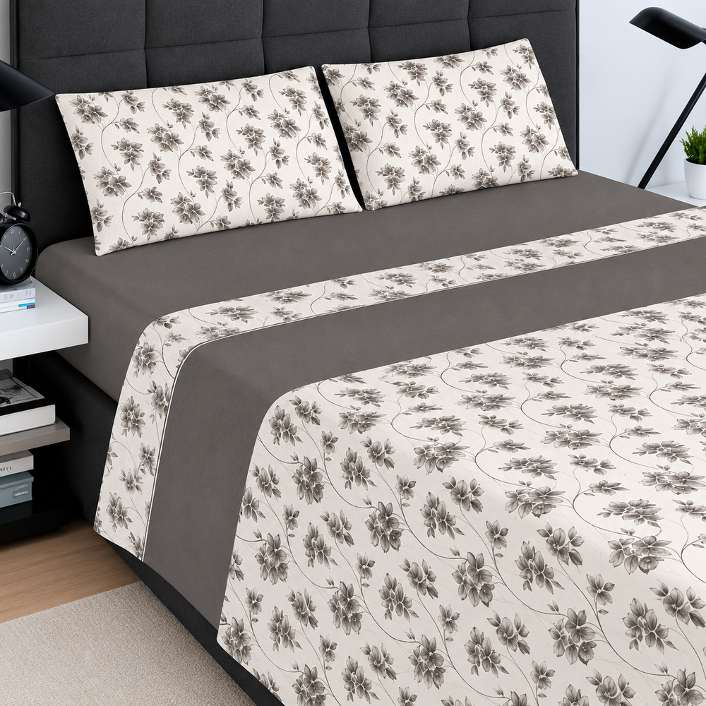 Jogo de Cama Flanela Nevada – Modelo Matilde - Cama Casal