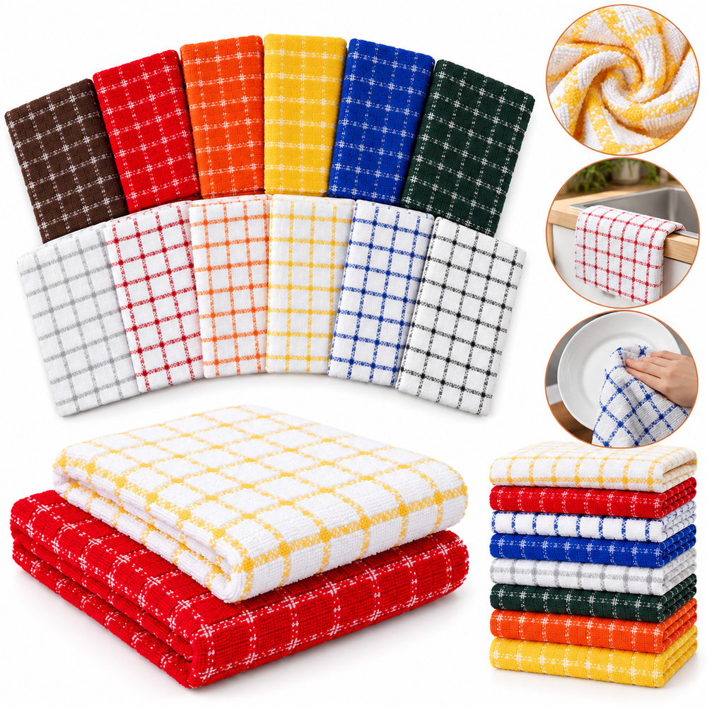 Panos de Cozinha Quadrado 50x50 cm – Conjunto de 6 Unidades