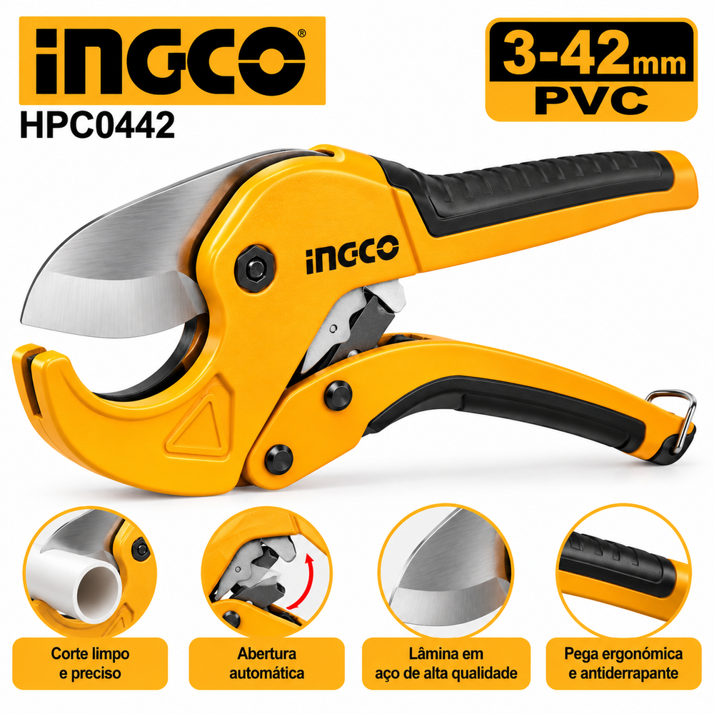Cortador de Tubos PVC INGCO HPC0442 – 3 a 42 mm