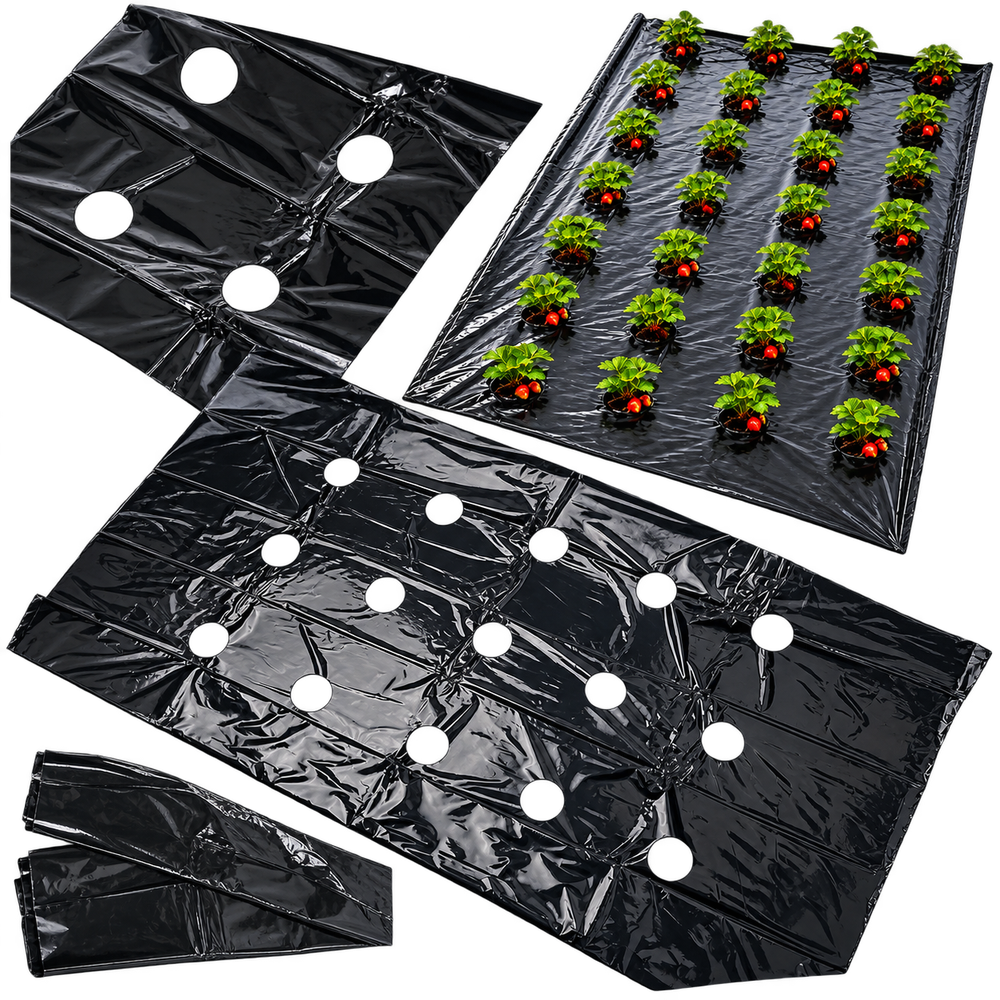 Película perfurada para proteção de plantas no jardim, com furos, 0,95 x 10 m
